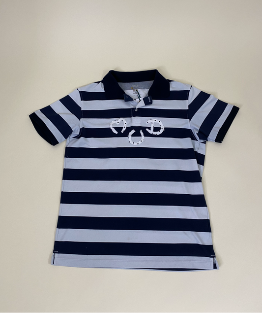 b&w stripe polo