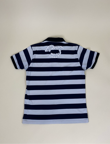 b&w stripe polo